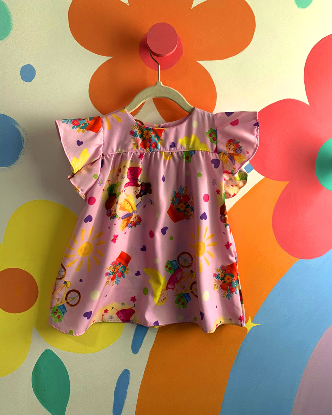 Vestido Eloisinha - Flores Rosê