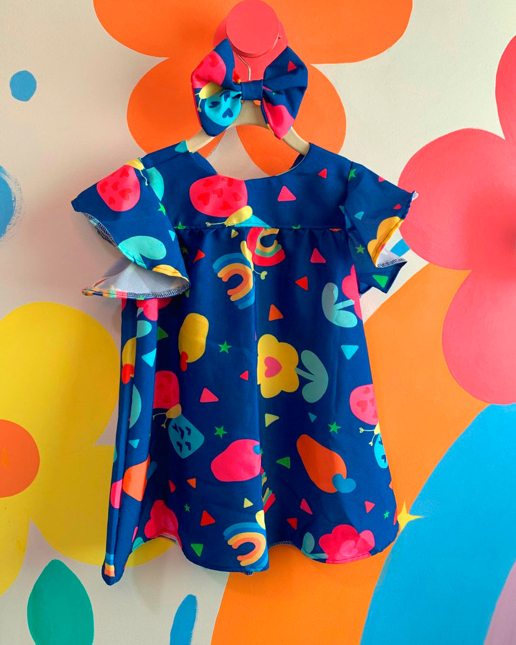 Vestido Eloisinha - Floral caju