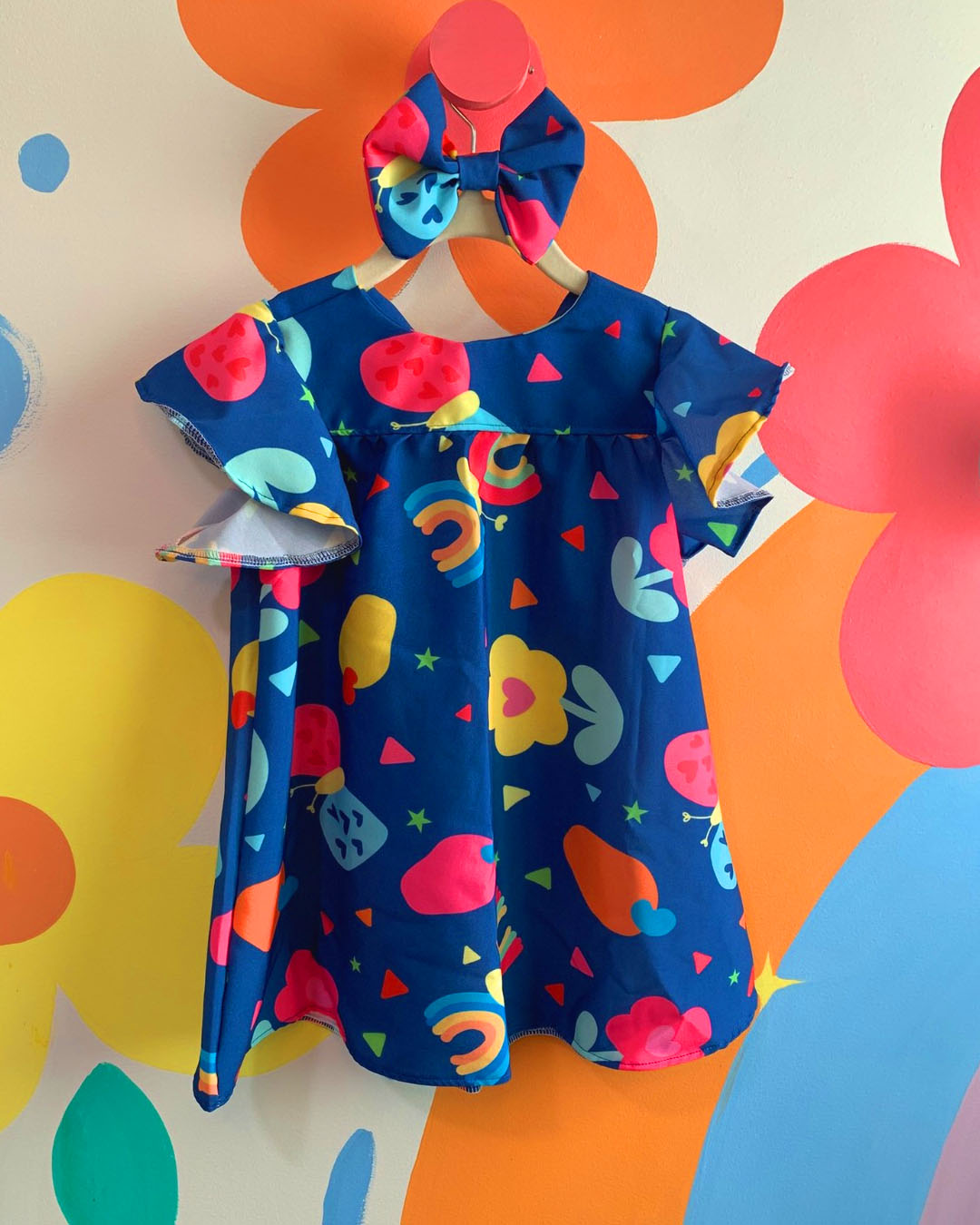 Vestido Eloisinha - Floral caju